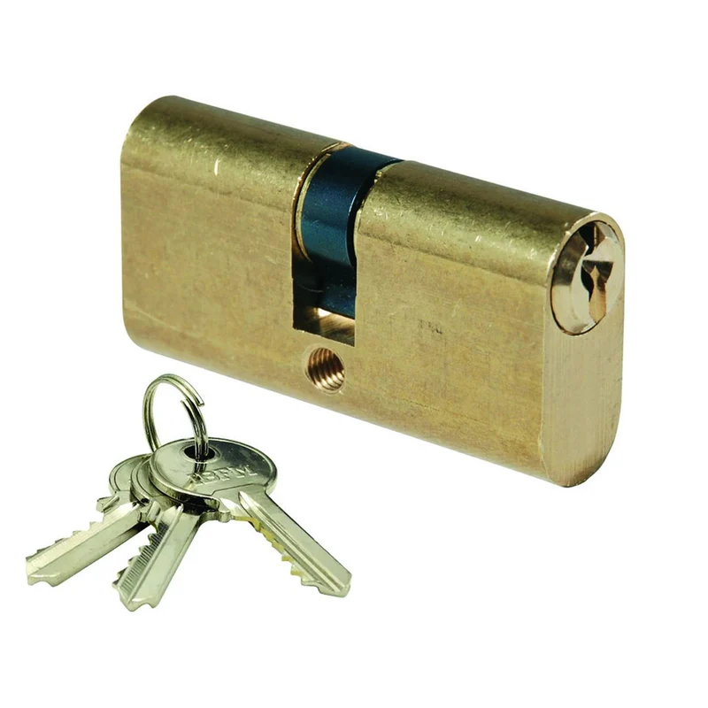 Cilindro Infilare Ovale Ottone Lucido 2302 - mm.60 centrato (30+30) KA