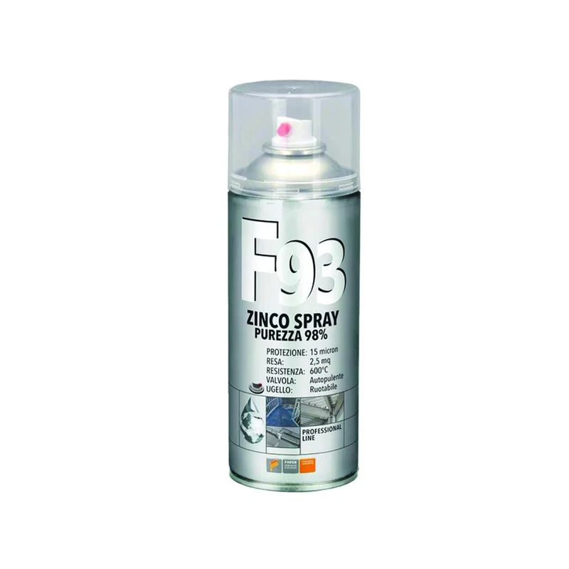 Zinco spray 98% f93 - ml 400 - protezione metalli anticorrosione - 12 pz