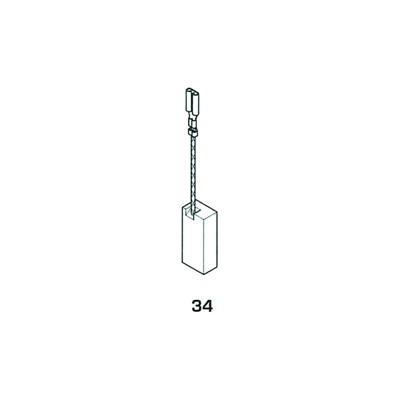 Spazzole a carboncino per elettroutensili modello 34 - 1755 mm.5x8x17h. con autostacco - 8 pz