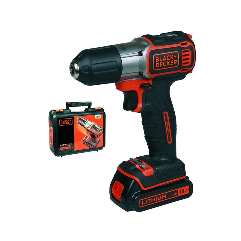 Trapano avvitatore autosense 18V batteria litio 1,5Ah - BLACK+DECKER
