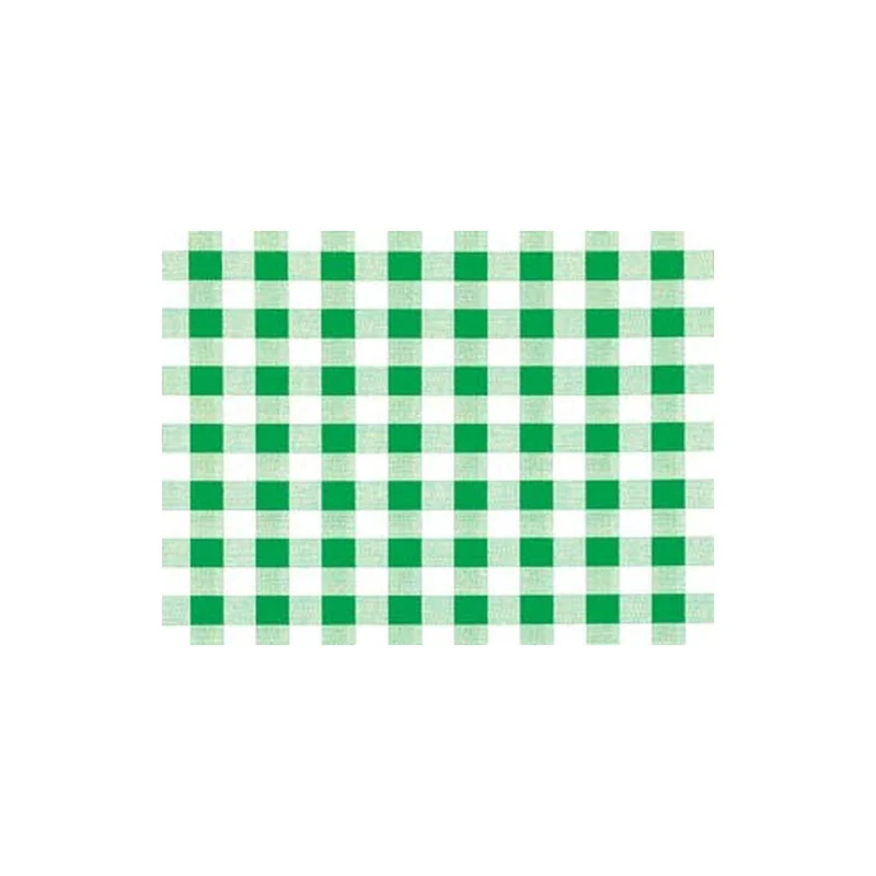 Tovagliato sunny felpato quadrettato verde - altezza 140 cm - rotolo 20 mt