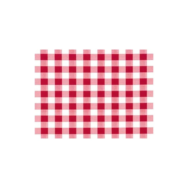 Tovagliato sunny felpato quadrettato rosso cm 140h - rotolo 20 mt