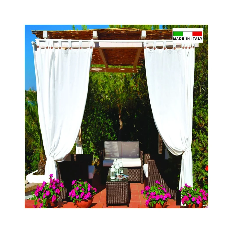 Tenda Per Gazebo Idrorepellente Con Bretelle Cm.140X270H. Bianca - bianca
