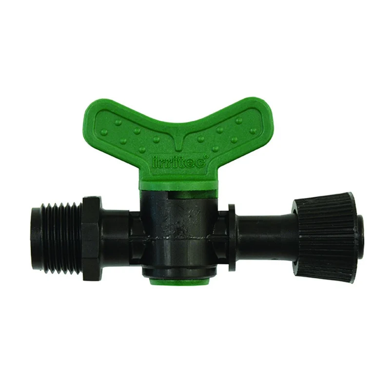 Valvola Cilindro Per Ala Gocciolante Maschio E Att. Rap. In Poliprop. - ø mm.16xM 1/2" - 50 pz
