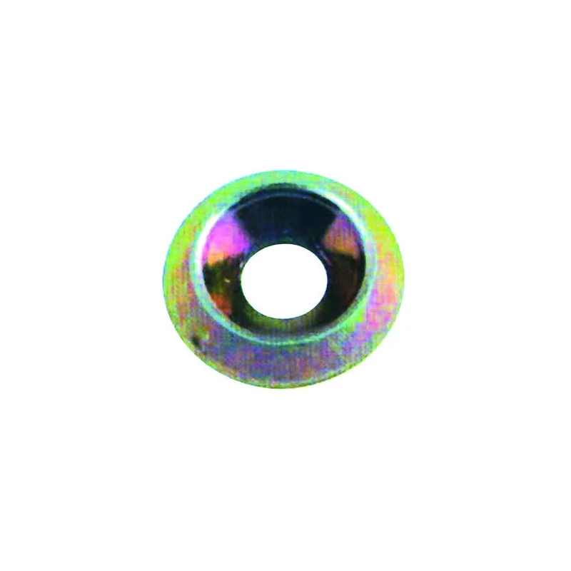 Rondelle Coniche Zincate Gialle - ø int.mm.11,4 - ø est.mm.32 per viti ø mm.10 - 50 pz