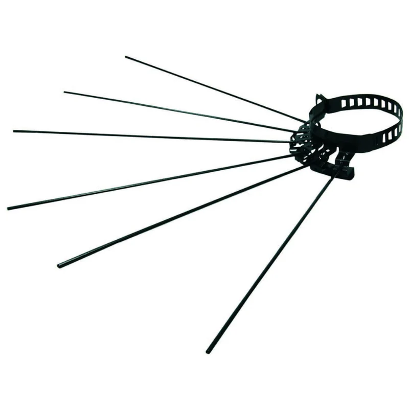 Stendibiancheria a raggera regolabile 6 raggi smaltato nero - Ø 8/15 cm - 6 aste 43 cm - 6 pz