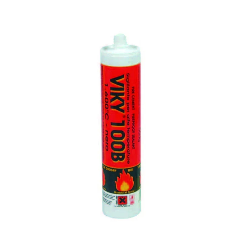 Sigillante per temperature (1600°) in cartuccia - gr.500 colore nero - 6 pz