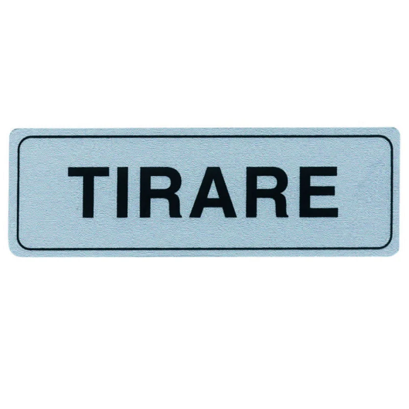 Targhetta adesiva tirare - 15x5 cm - confezione da 10 pz