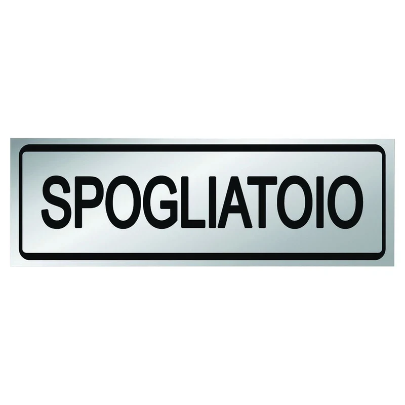 Targhetta adesiva Spogliatoio - 15x5 cm - ideale per segnaletica - 10 pz