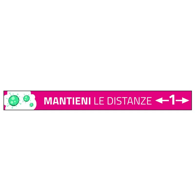 Strisce adesive calpestabili mantieni le distanze 10x100 cm - 10 pz