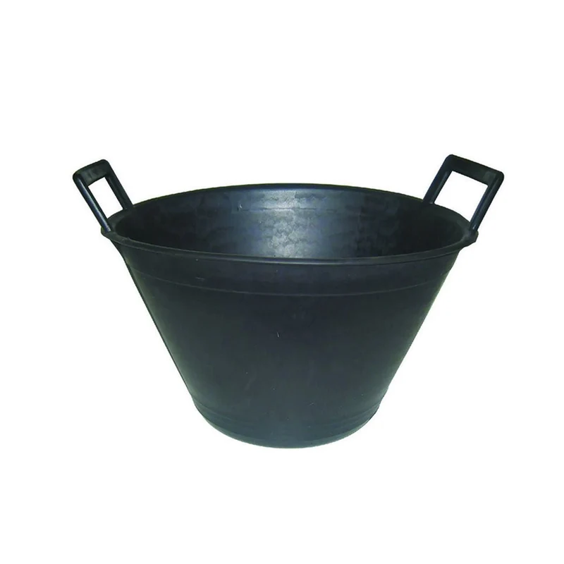 Secchio Muratore Con Due Manici Nero - ø cm.36 - lt.10 - 10 pz