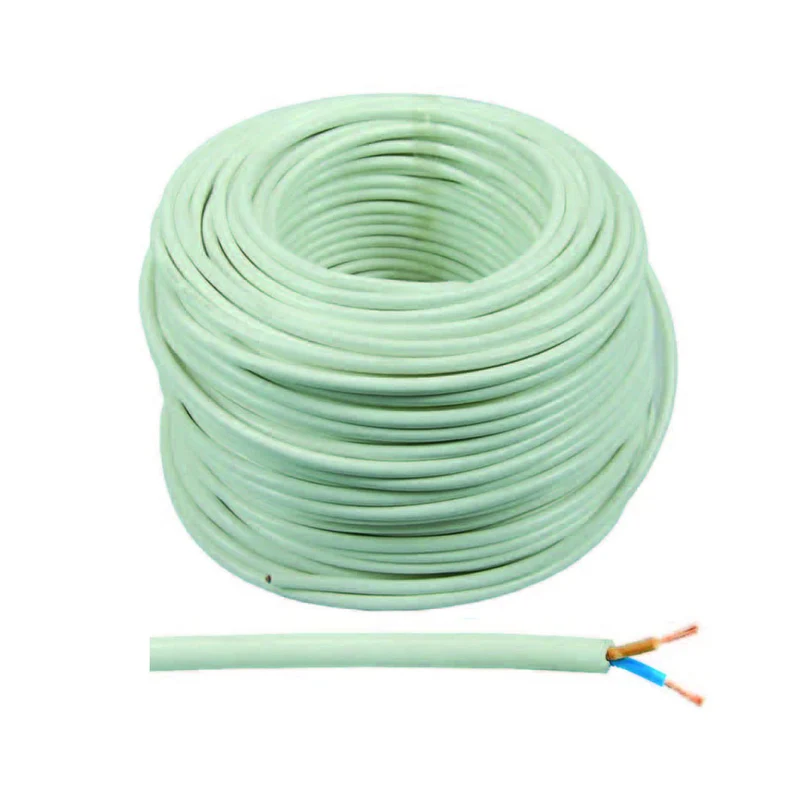 Cavo Elettrico Bipolare Similgomma Bianco H05Vv-F - 2x mmq.1,5 colore bianco - 100 mt