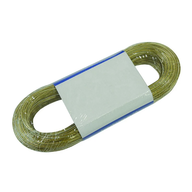 Cavetto acciaio ottonato rivestito in pvc trasparente - Ø mm.4x mt.20 - 5 pz