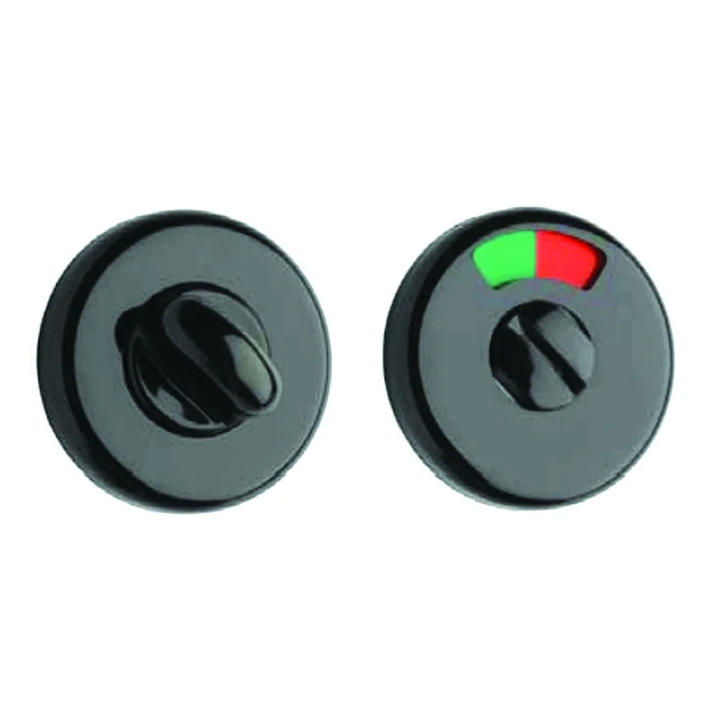 Catenaccio wc libero/occupato in plastica nera - Ø mm.50 - 4 pz