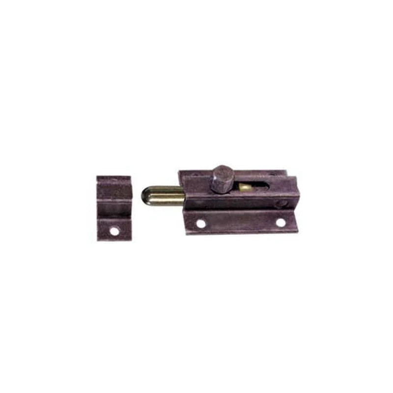 Catenaccio portalucchetto trasversale mignon asta tonda bronzato - mm.150 - 12 pz