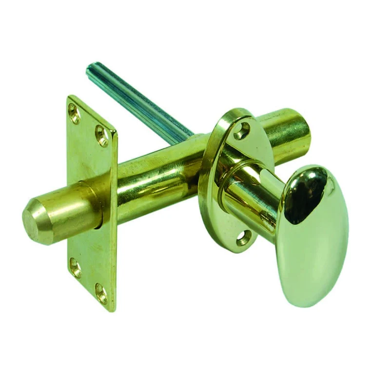 Catenaccio a cremagliera da infilare in ottone lucido - Ø mm.17x80