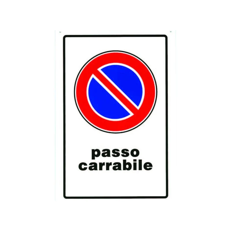 Cartello passo carrabile - cm.20x30h. - 10 pz