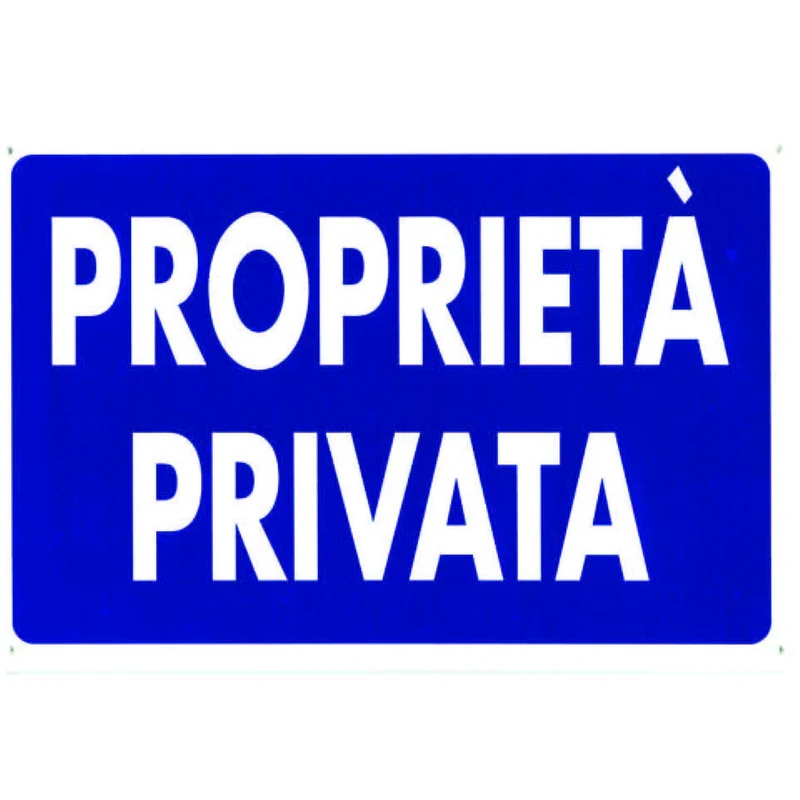Cartello proprieta' privata - cm.30x20h. - 10 pz