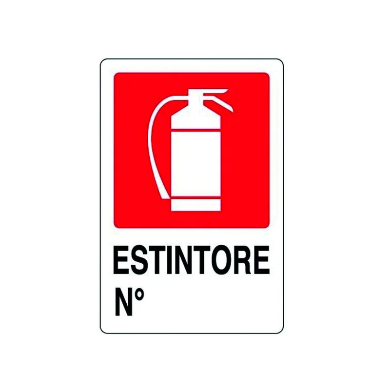 Cartello estintore n° - cm.20x30h. - 10 pz
