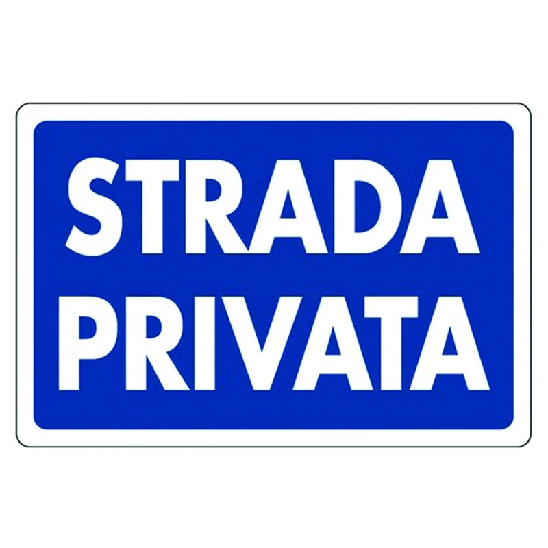 Cartello "Strada Privata" - cm.30x20h. - 10 pz