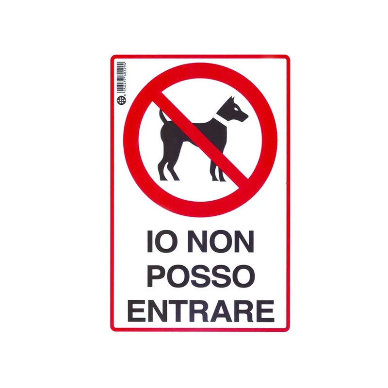 Cartello "Io Non Posso Entrare" - cm.20x30h. - 10 pz
