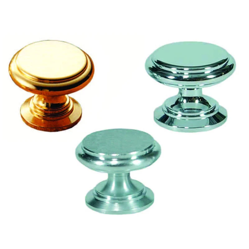 Pomoli per mobili in ottone sagomati - ø 20 mm oro lucido - 5 pz