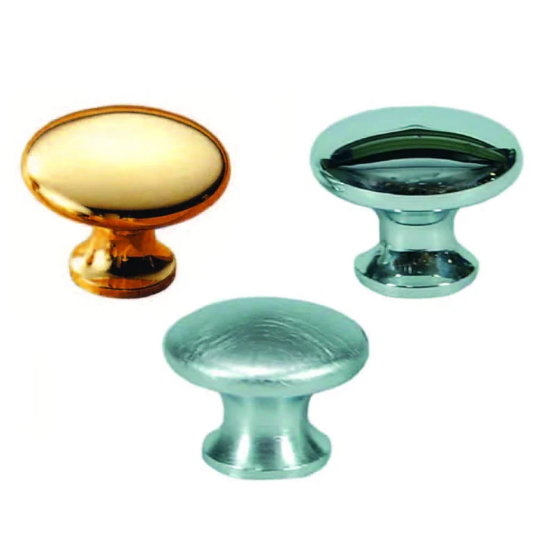 Pomoli Per Mobili In Ottone Piatti Lisci - ø mm.22 in ottone cromato lucido - 5 pz