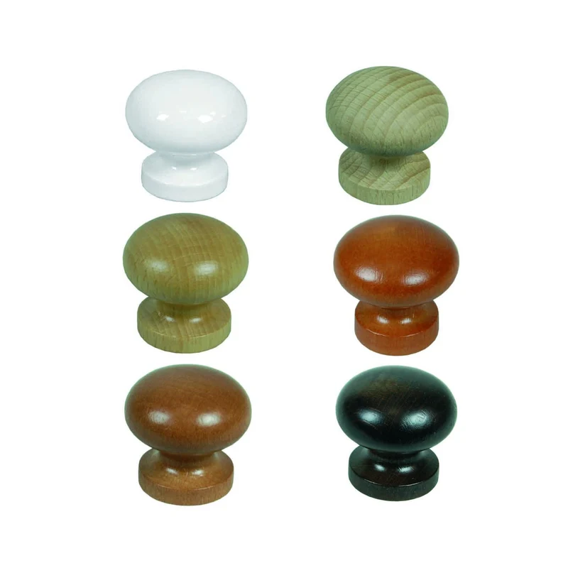 Pomoli Per Mobili In Legno Liscio - ø 30 mm ciliegio - 10 pz