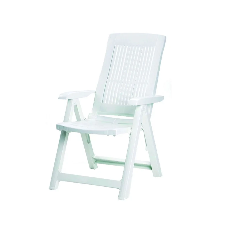 Poltrona Da Giardino Bianca "Tampa" - 60x61x109 cm - Peso 6 kg