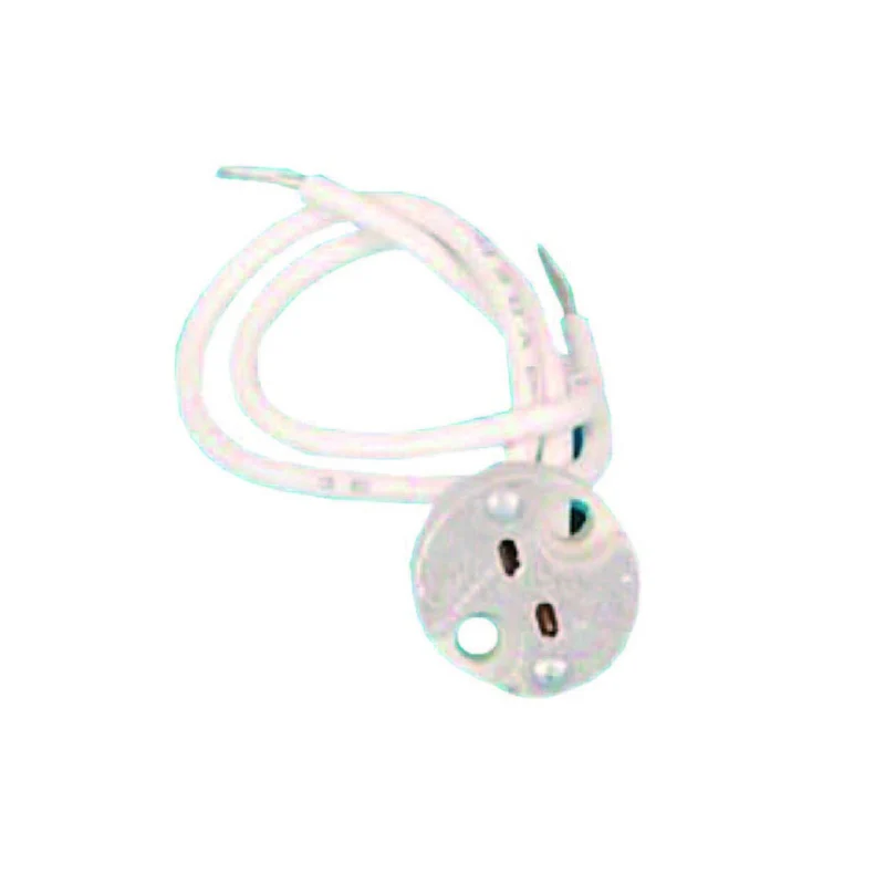 Portalampada in steatite bianco per lampade alogene 12V - confezione 5 pz