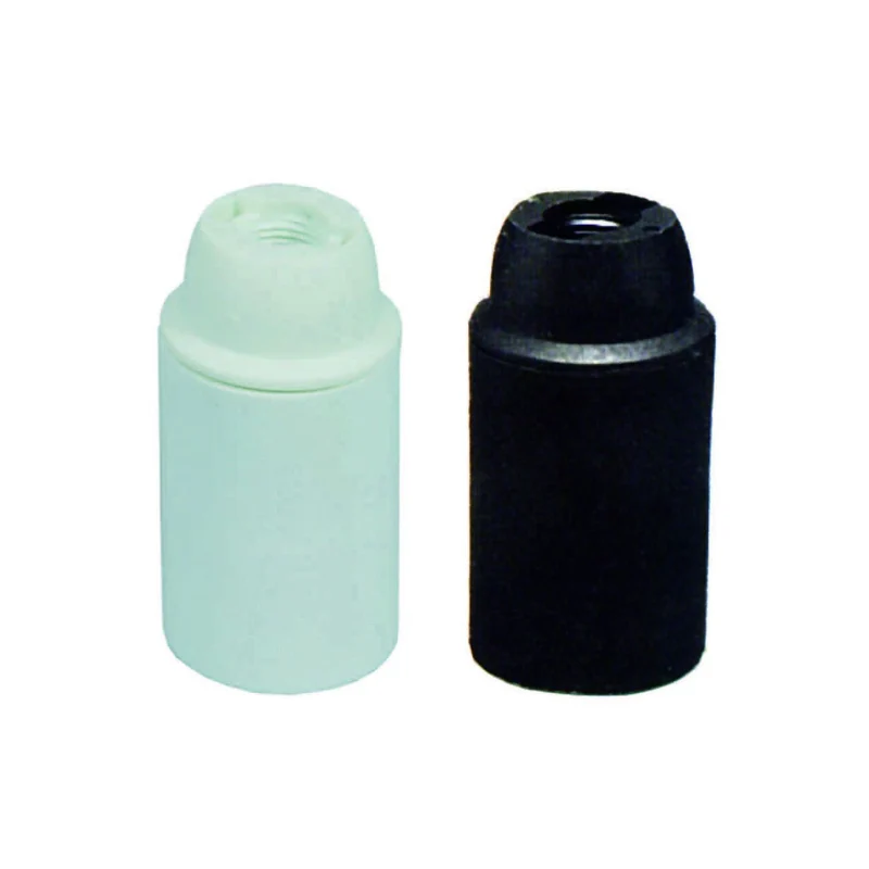 Portalampada E14 termoplastico liscio bianco - confezione da 10 pz