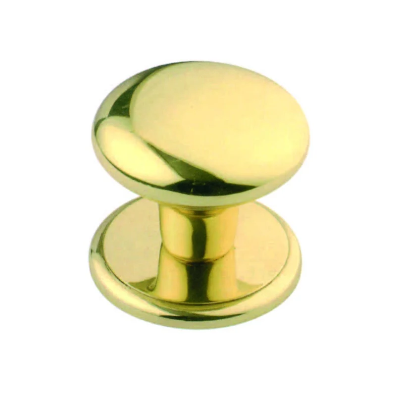 Pomolo modello classic per portoncino in ottone lucido Ø 70 mm con sottorosone
