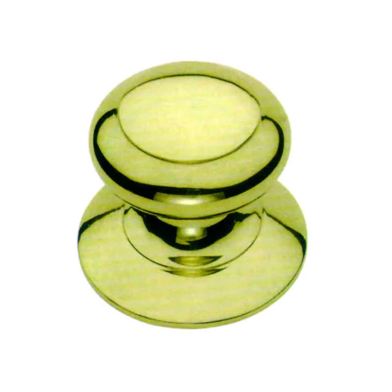 Pomolo modello Spagna per portoncino in ottone lucido - Ø 72 mm - base 84 mm