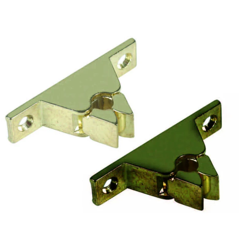 Pinza Fermaporta Senza Incontro - mm.60x32x14h. ottone bronzato - 10 pz