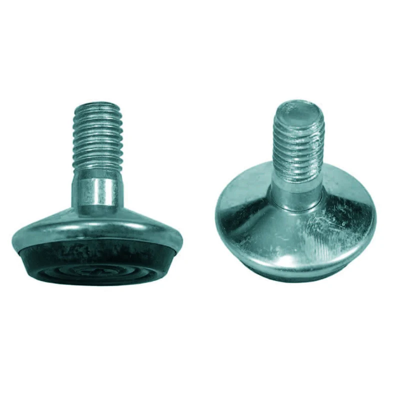 Piedino Registrabile Girevole Acciaio Nichelato - ø mm.10 MA larghezza base ø mm.32 - 25 pz