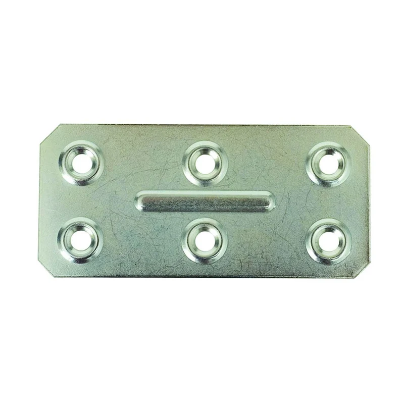 Piastra Di Giunzione Rettangolare 6 Fori - mm.86x40 spessore mm.1 - 100 pz