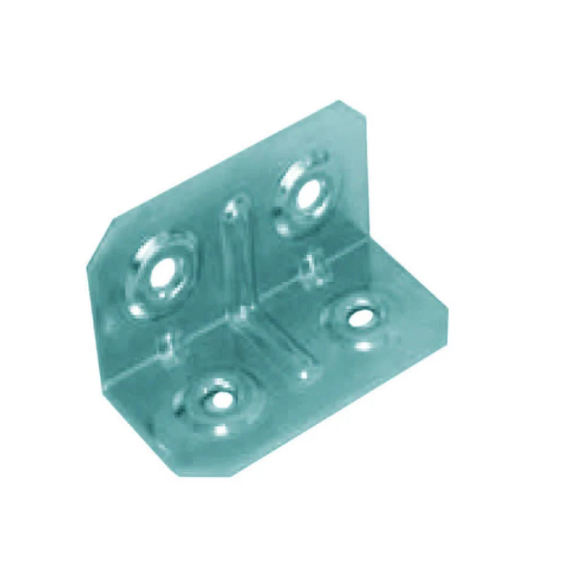 Piastra Di Giunzione Quadra Piegata 4 Fori - mm.20x20 spessore mm.1 - 100 pz