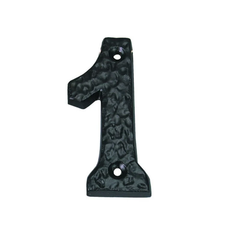 Numero civico 1 in ferro nero opaco