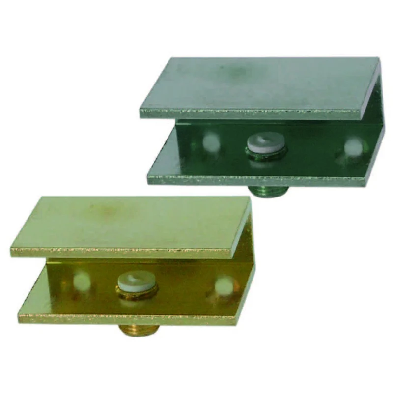 Mensole A Morsetto - mm.25x40 in ottone lucido - 6 pz