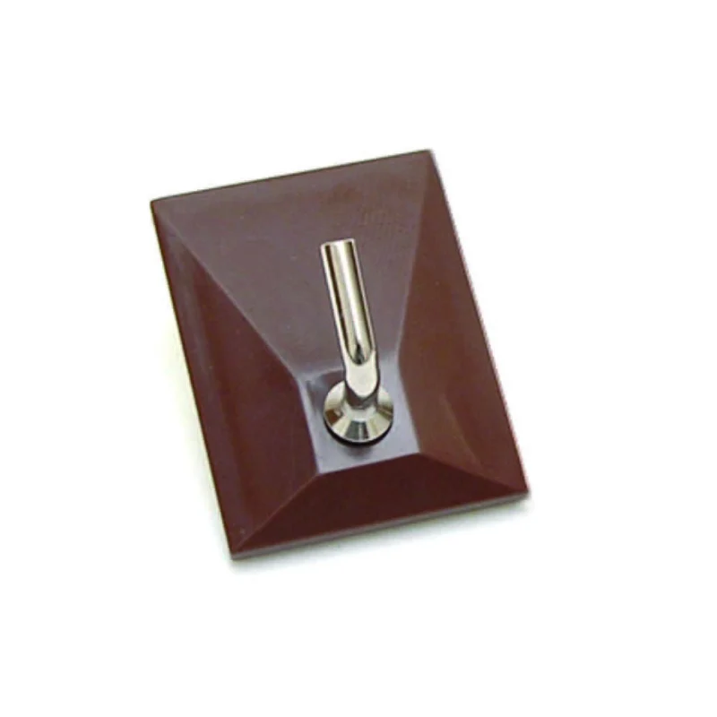 Ganci Adesivi In Plastica Marroni 1 Posto - mm.30x40 - 100 pz