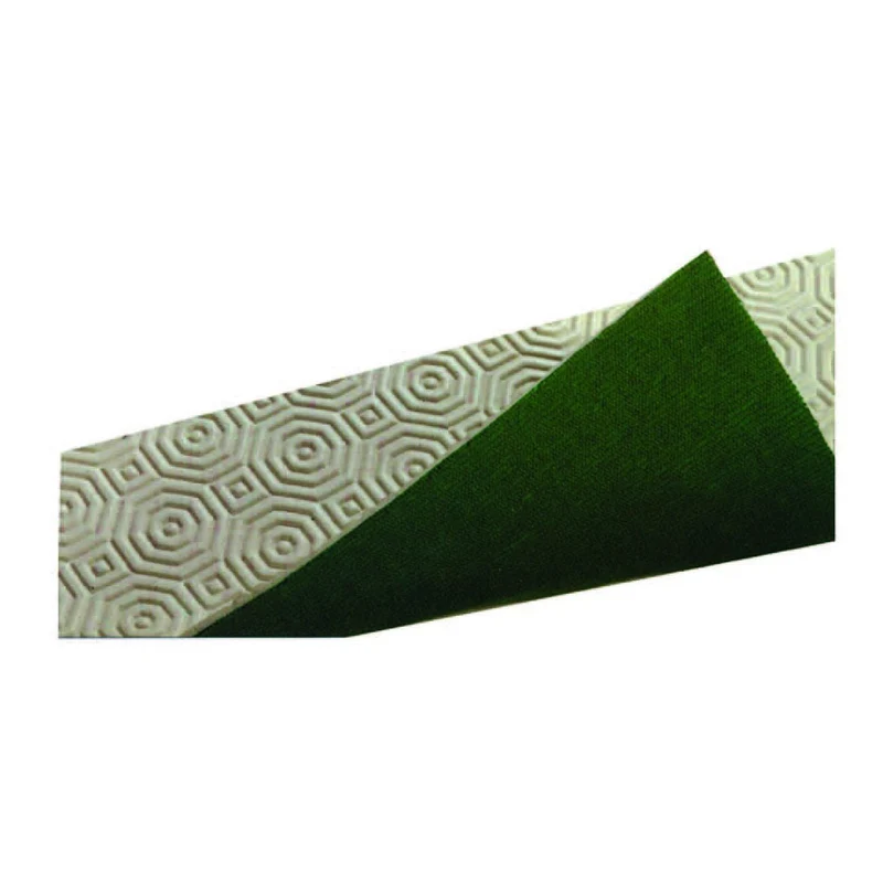 Mollettone bianco/verde - cm.140h. rotolo da mt.20