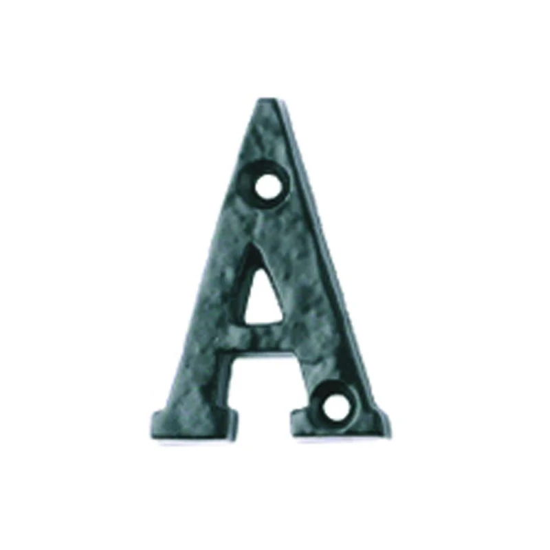 Lettera alfabeto a in ferro nero opaco