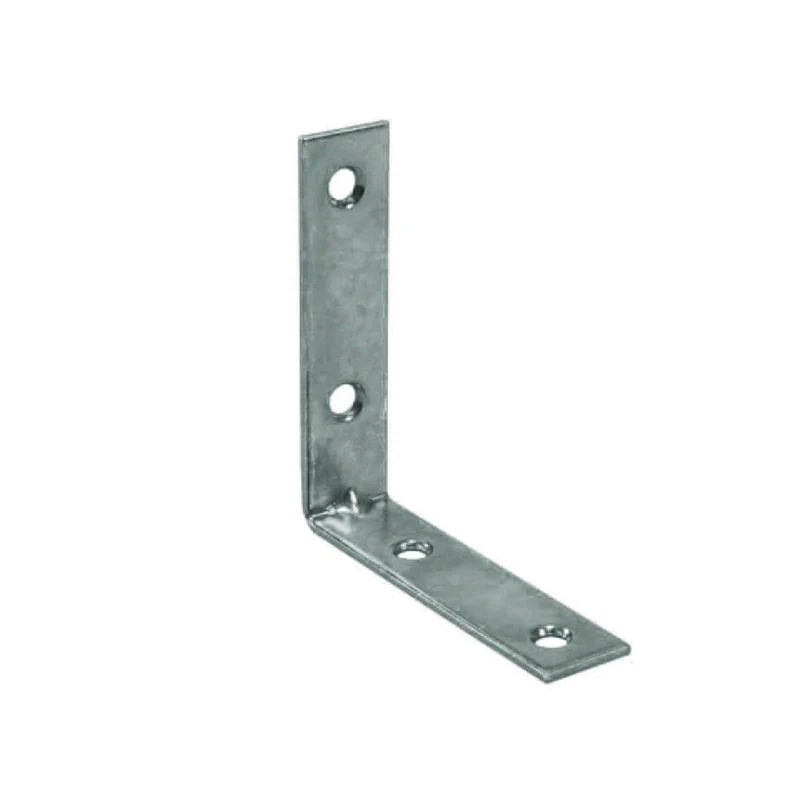 Lastrina Ad Angolo 4 Fori Acciaio Zincato - mm.90x90x15 - 100 pz