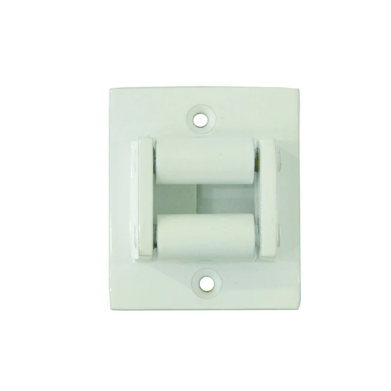 Guidacinghia rettangolare in ottone verniciato bianco - mm.49x60h.