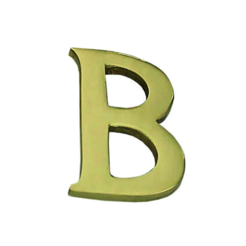 Lettera alfabeto b in ottone lucido - 5 pz