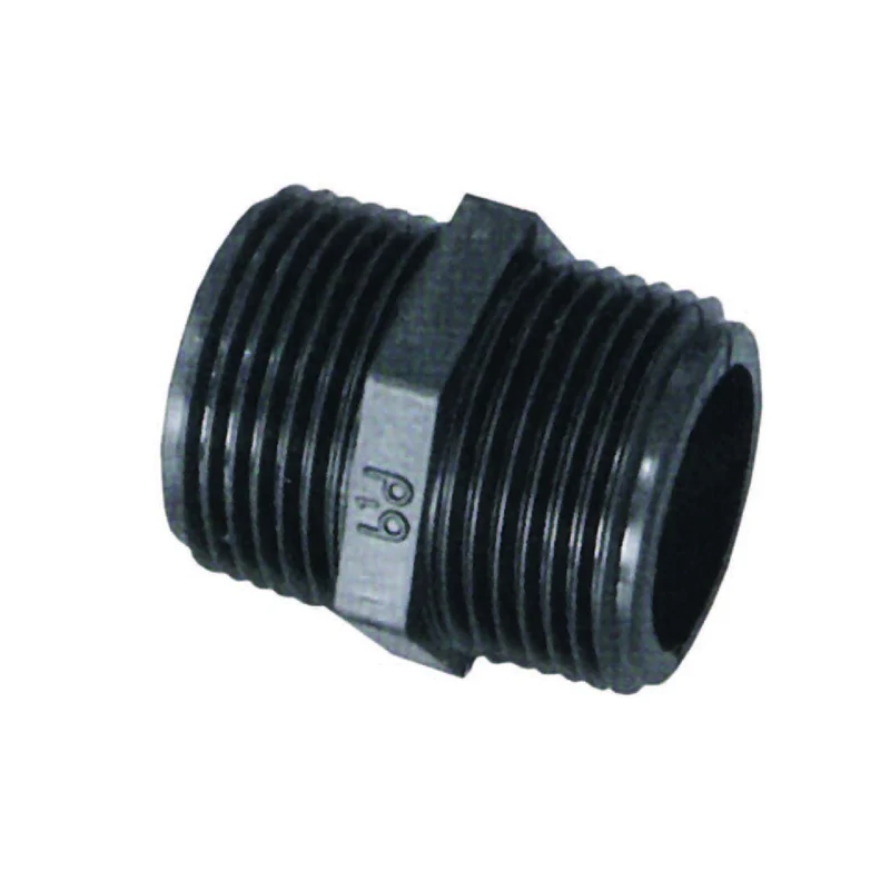 Niples (Pp) Filettato Maschio Maschio In Polipropilene - M 1"1/2 - 10 pz