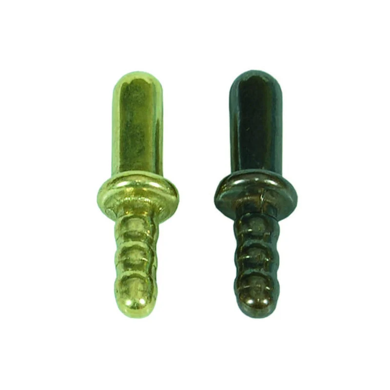 Incontro A Terra Per Pinza Fermaporta - ø mm.8x45h. in ottone bronzato - 5 pz