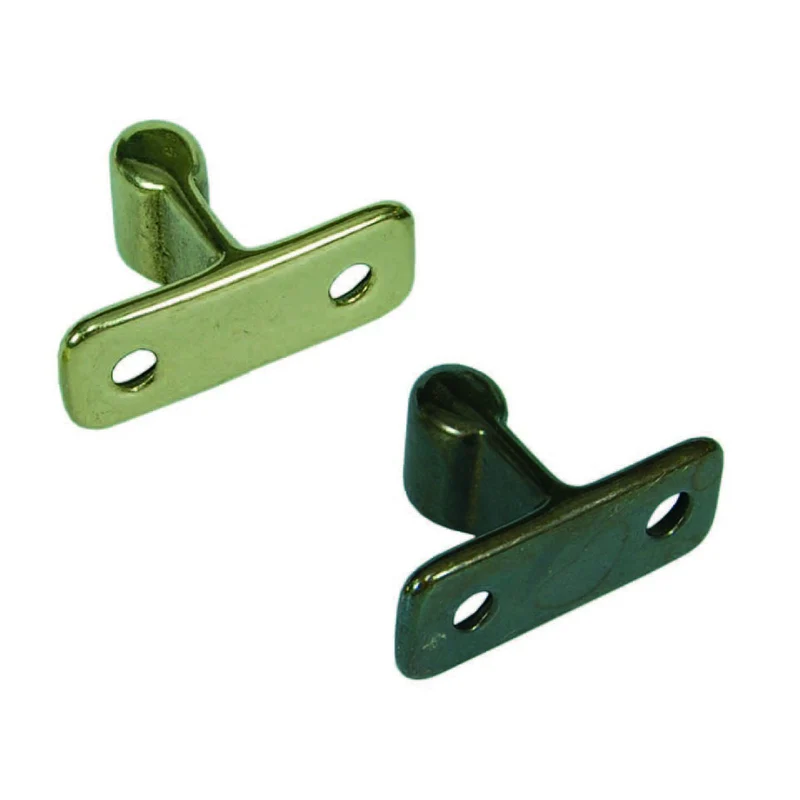 Incontro A Legno Per Pinza Fermaporta - mm.35x23x14h. in ottone bronzato - 10 pz