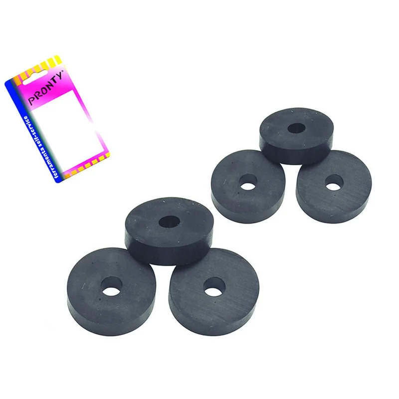 Guarnizioni in gomma per rubinetto in blister - in bl. pz.5 da 3/8 + pz. 5 da 1/2 - 12 bl