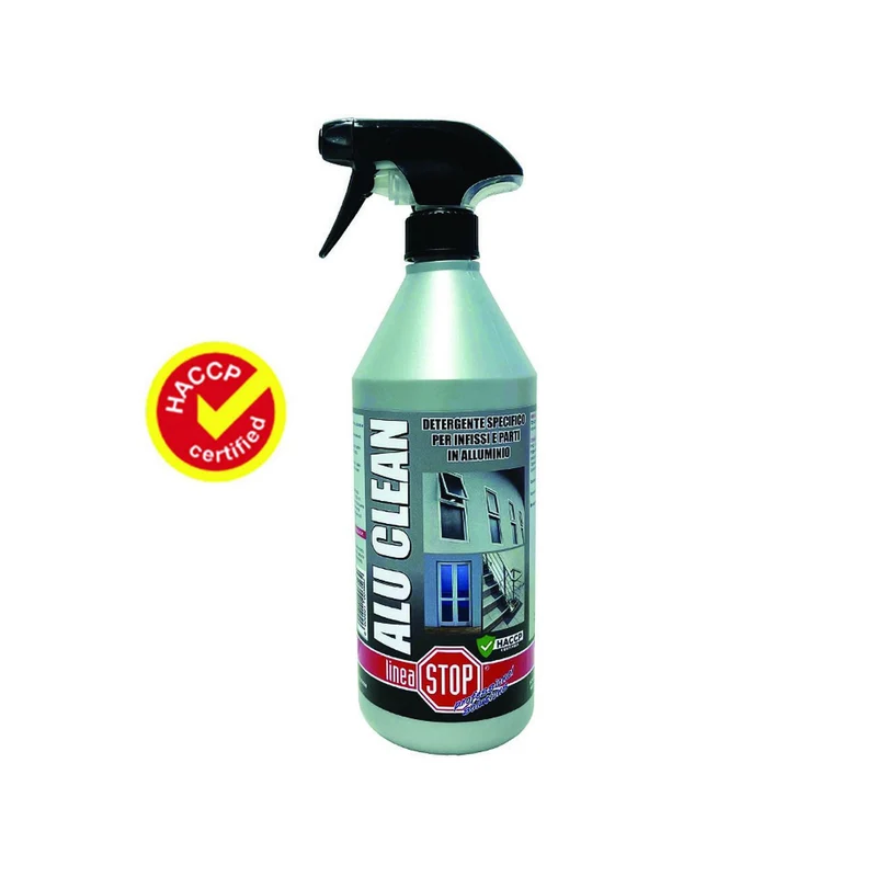 Alu clean detergente specifico per la pulizia di infissi in alluminio - ml.750 in flacone spray - 12 pz